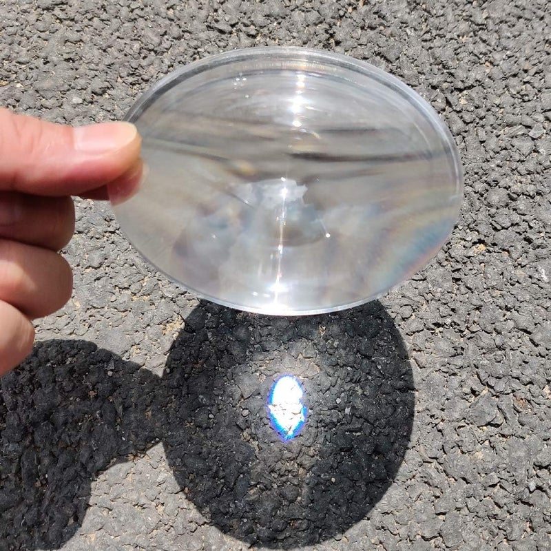 Six Seasons Fresnel Lens, Diameter 100mm (4''), Focal Length 50mm, Acrylic Lens (not Glass), for Physics Classroom, Solar Heating, Magnifiying. (Focal Length 50mm) - Image 5